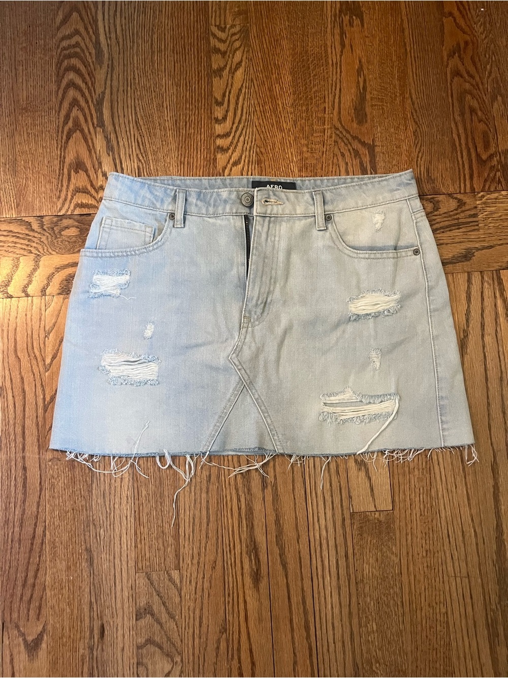 Light Wash High Rise Aeropostale Denim Skirt